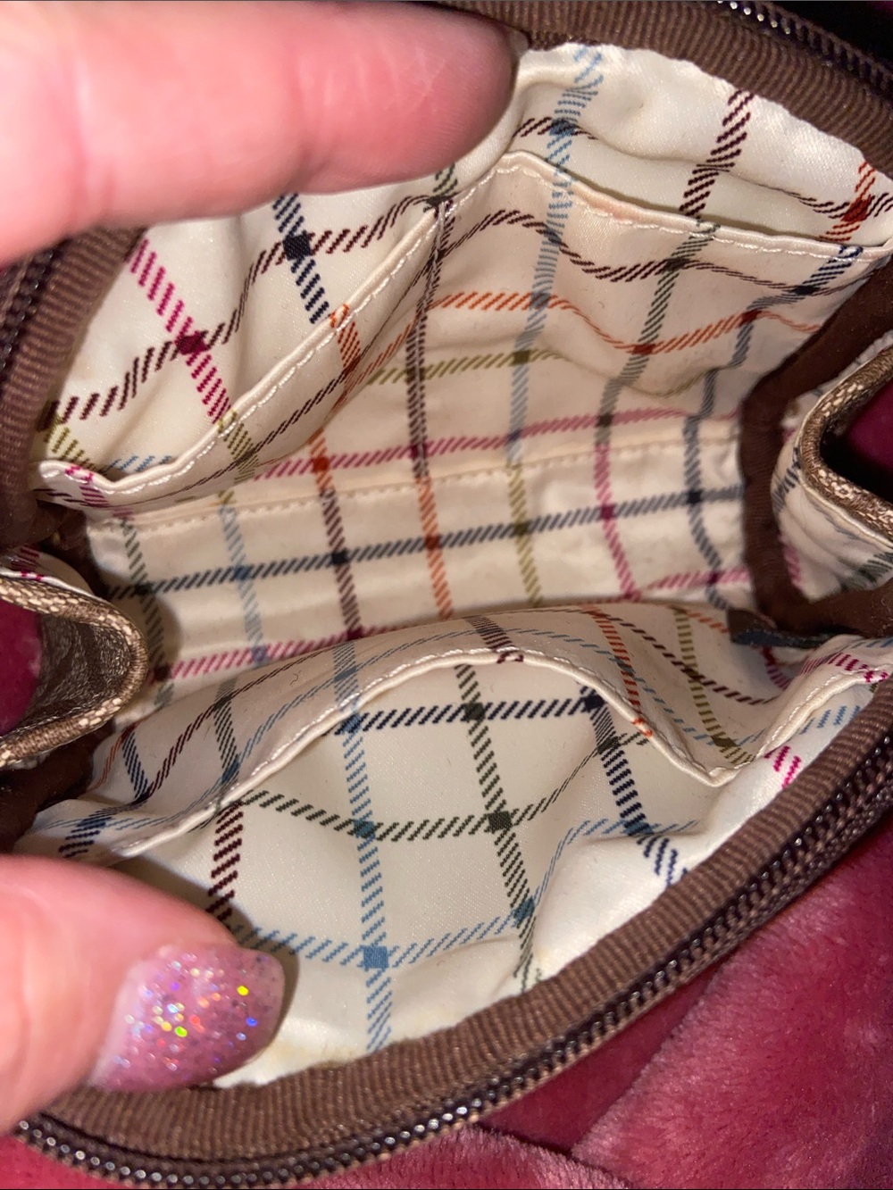 Coach Y2K Vintage Heritage Tattersall Cosmetic Case EUC - Picture 4 of 5